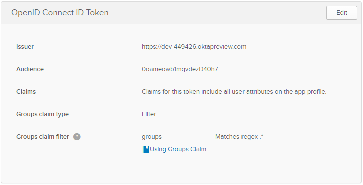 OpenID Connect Token Information